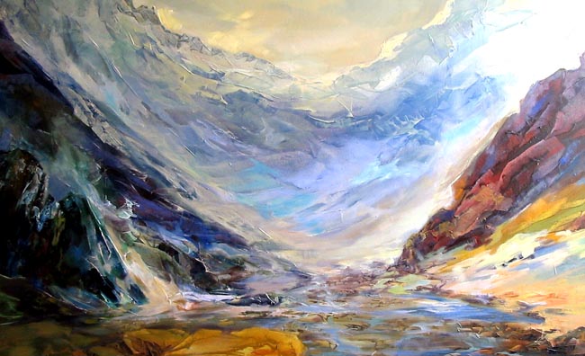 Аджиева В.Б. «Тепло и холод», 2015 (холст, масло)